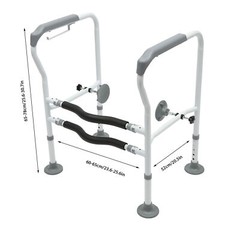 Adjustable Toilet Safety Rail Floor-Standing Grab Bar for Elderly Handicap