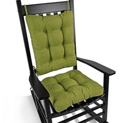 Chair Cushion Set for Rocking Chair, Back Pillow & Seat Cushion Grass Green