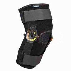 Hinged ROM Knee Brace with Side Stabilizers & Locking Dials Post Op Knee Immo…