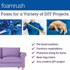 High Density Foam Cushion 6″ H X 24″ W X 26″ L – Seat Replacement, Made in USA
