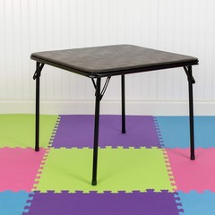 Flash Furniture Mindy Folding Kids Table Vinyl Padded Top Childrens Square