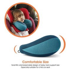 INFANZIA Chin Supporting Travel Neck Pillow, Comfortably Child-Size, Blue