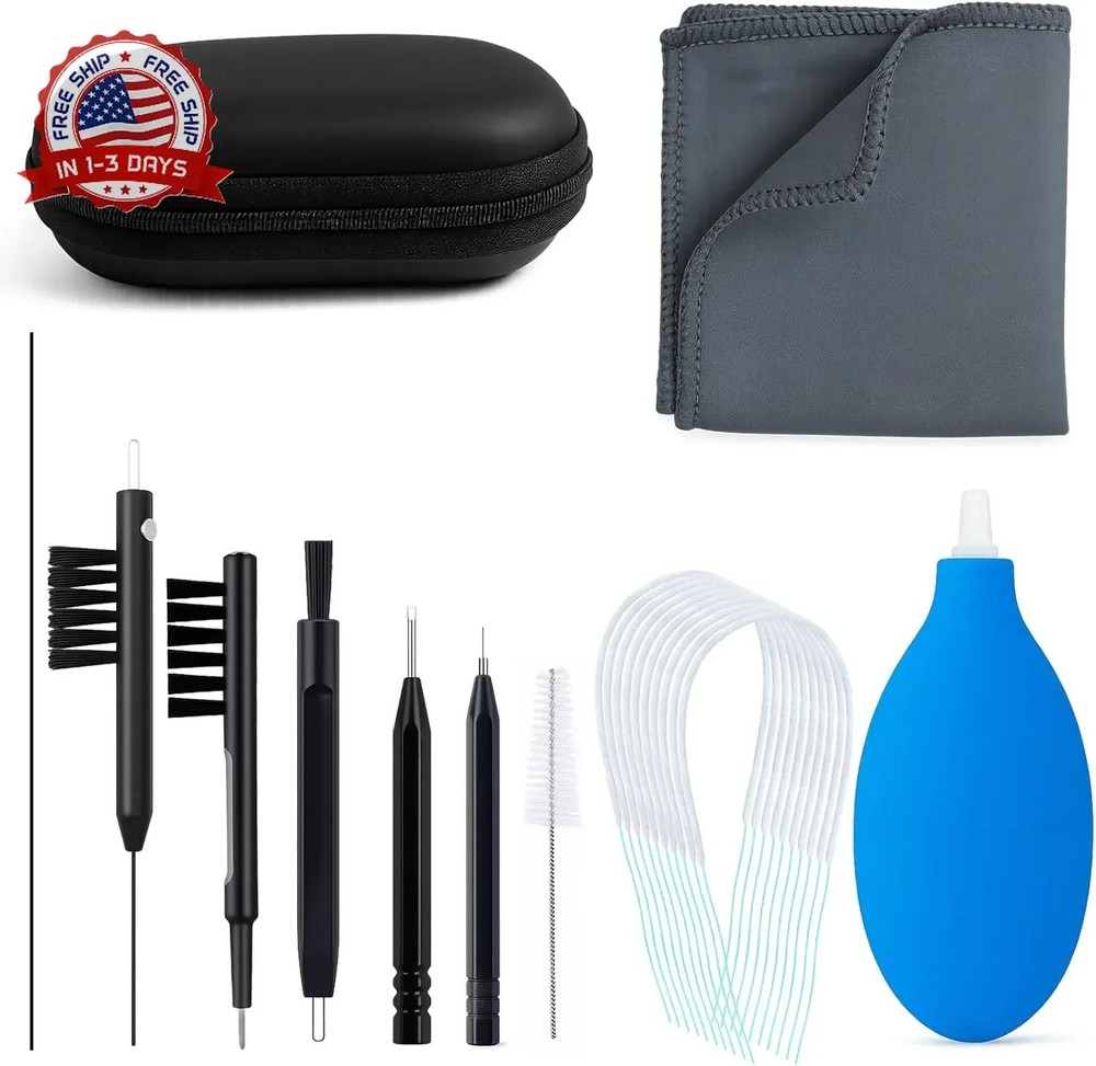 XANGNIER 20PCS Hearing Aid Cleaning Kit Tools,Hearing Aids Cleaner Brush,Hearing