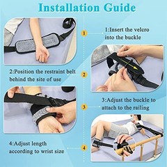 4pcs Medical Bed Limb Holders Restraints for Hands, Feet, Ankles & Arms
