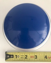 Talking Button Clock XL for Blind Elderly Visually impaired Blue Silver PreOwned