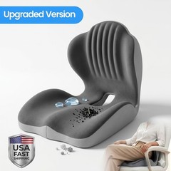 Orthopedic Memory Foam Seat Cushion Lumbar Support Pillow Office Car Chair Set
