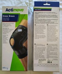 X2 Actimove Knee Brace Wrap Around, Simple Hinges, Condyle Pads XL Black NIB Lot