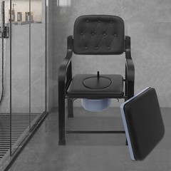 250kg/551lbs Heavy Duty Bedside Commode Seniors Adults Elderly Toilet Chair