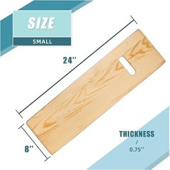 Transfer Board Slide Board W/ Handles Heavy-Duty Wood Holds Up To 500 Pounds New