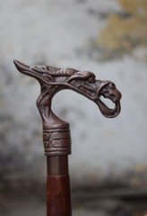 Handcraft WALKING STICK Brass Dragon Handle H90cm W0.7kg SIZN002 ** CLOSING SALE