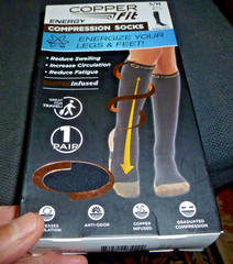 Copper Fit Energy Compression Socks Copper Infused (S/M–men 6-9 -women 7-10)