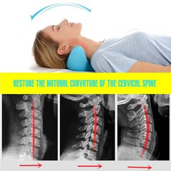 Cervical Neck Traction Device Chiropractic Pillow for Pain Relief and Support