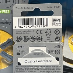 Power 1P 10 Hearing Aid Batteries Expired 11 Of 2019 20 Packs 120 Batteries