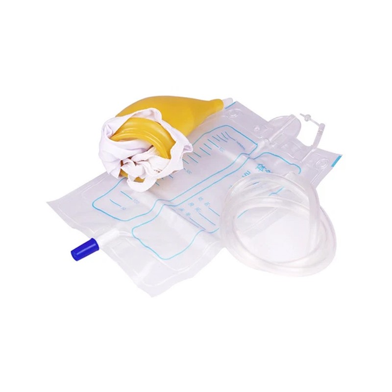 Men Wearable Incontinence Pants Urinal Leg Bag Silicone Urine Funnel Collector