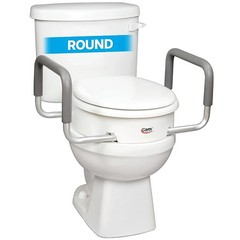 Raised Toilet Seat with Arms, 3.5″ Riser for Elderly & Handicap, 300 lbs Capacit