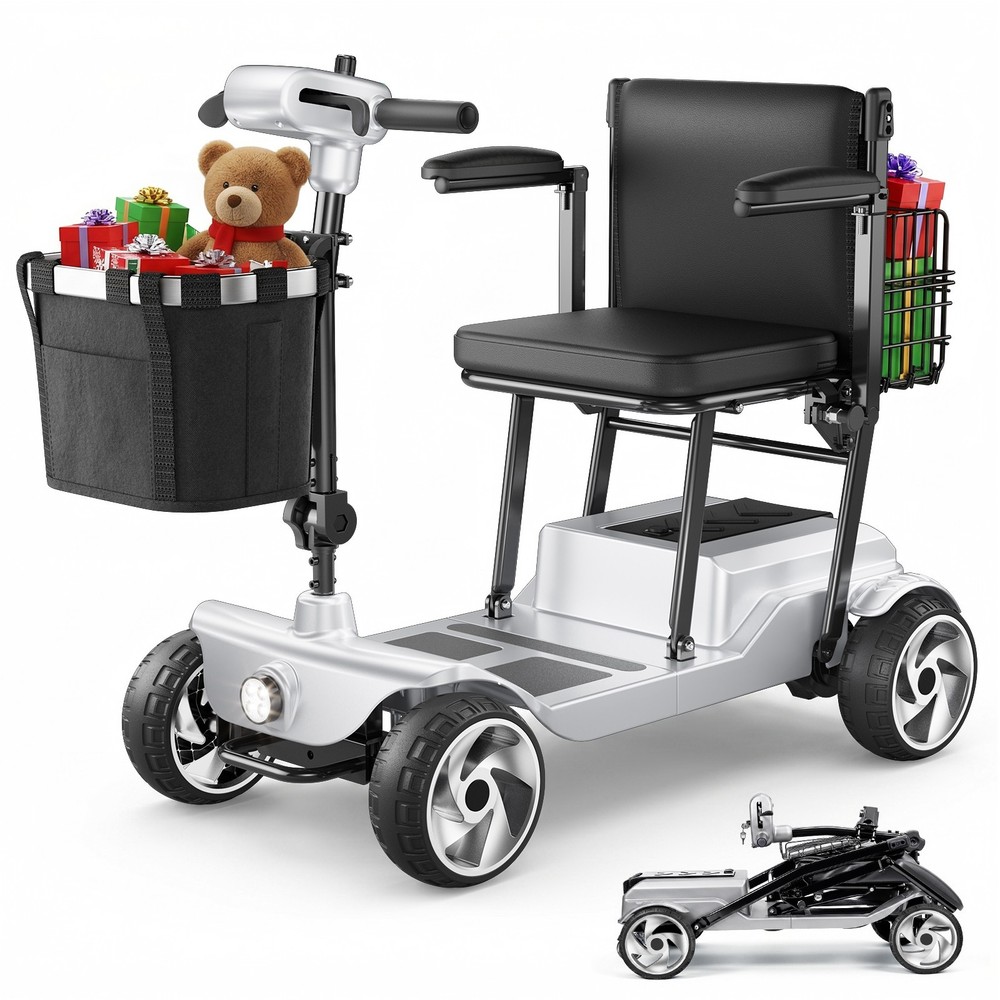 4 Wheel Foldable Mobility Scooter for Seniors Electric Scooter Lithium Battery
