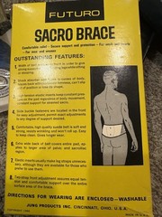 Futuro Back Sacro Brace Shock Absorber Pad Sz M & Hinges Knee Brace L USA Vtg