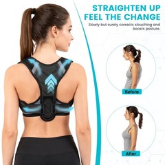 Origintek Posture Corrector for Men & Women, Adjustable Back Large, Black
