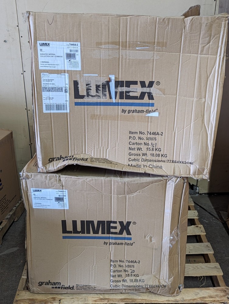 Lumex 7446A-2 Bariatric Imperial Collection 3-in-1 Commode, 2 Per Case