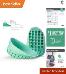 Heavy Duty Heel Cups Compatible with Orthopedic Shoe Inserts Cushioning