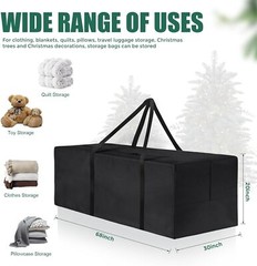 Patio Cushion Storage Bag Waterproof cushion storage 68 x 30 x 20 in, Black