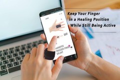HANDFIX-The One and Only Patented Finger Brace for 1 Count (Pack of 1), Black