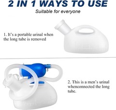 Men Urinal Bottle Portable Toilet Male Pee Bottle Reusable Urine Bottle Colle…