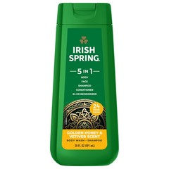 Irish Spring 5 In 1 Moisturizing Body Wash For Men Shampoo Conditioner Body And