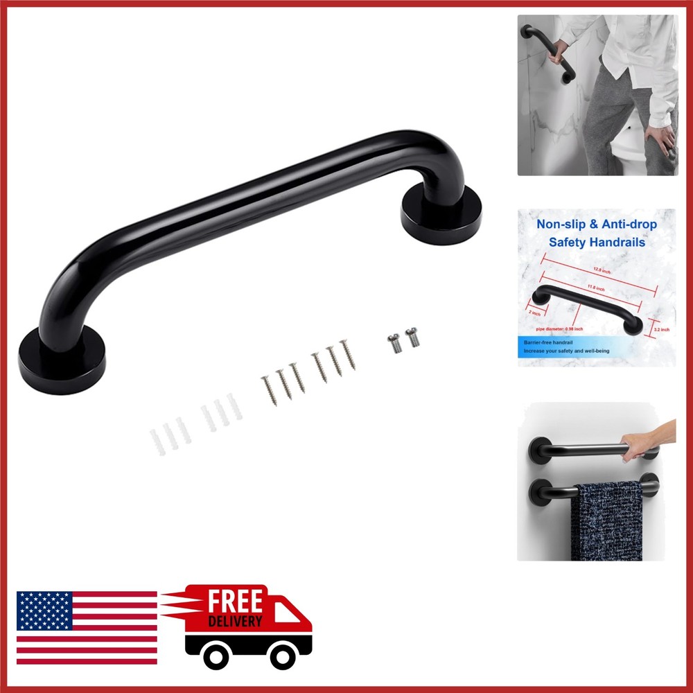Stainless Steel 12“ Grab Bar Handrail for Elderly Safety Indoor Outdoor Use