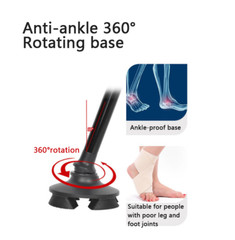 Retractable LED Walking Stick With Alarm Non-Slip Adjustable Safety Walking Cane