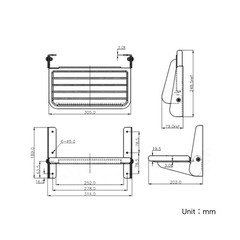 RV Step Board Foldable Boat Step Board Painted White Bracket