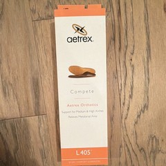 Aetrex Compete L405 Orthotic Insoles Full Length Anti-Microbial Women’s 7