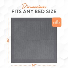 Inspire Ultra Underpads Incontinence Bed Chux Pads Chic Gray 36×36″ (Pack of 46)