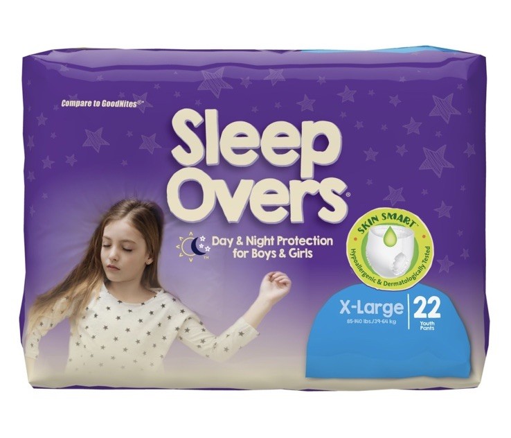 (4 Packages) Sleepovers by Cuties, Size: XL (85-140 lb) 4 bags of 22