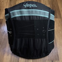 ASPEN Summit 637 Lumbar Support Back Brace Adjustable Black/Green Size Medium