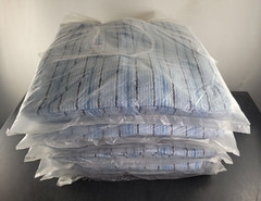 BULK PACK OF 72 Adult Bibs 22×42 Absorbent Clothing Protector Bib Blue Striped