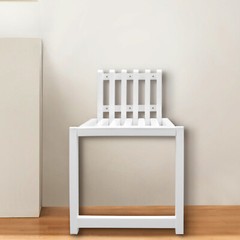 Wall Mount Wood Folding Chair Hidden Footstool Entryway Seat Bench Bathroom