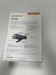 Copper Compression CopperVibe Vibration Heat Therapy Gloves Black (1 Pair)