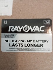 RAYOVAC Hearing Aid Batteries Size 10 (56 Ct), Use by March 2026, Free Shhipping