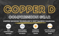 Copper D – Copper Compression Gloves – Rayon Charcoal and Copper Infused