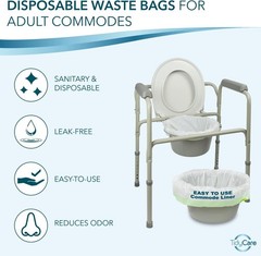 Bedside Commode Liners for Portable Toilet Chair Bucket and Bedpan | Value Pa…