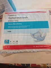 Cardinal Health Quilted Adult Briefs Wings Heavy Absorbency 36 ct Large 45-58″ W