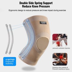 BingboPro Professional Knee Brace With Stabilizer For Men L/XL, Nude