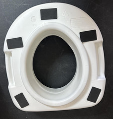Carex Raised Toilet Seat 5.5in White 300 Lb Max Lightweight Portable Non Slip