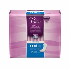 Poise Pads Moderate Absorbency Long Pads #19566 “12.4 Inch, 96 Count“