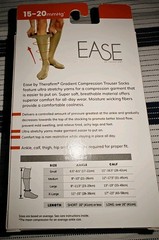 Therafirm Opaque Ease Compression Socks, Long, Black, 15-20 mmHg Large New! 🌟