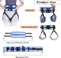 Gait Belts Transfer Belt for Seniors with Leg Loops and 10 Padded Handles Device