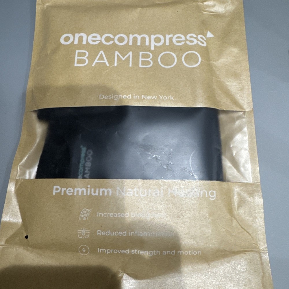 One Compress Bamboo Premium Anti-Fatigue Bamboo Footsleeves Medium Black