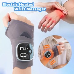 Cordless Hand Wrist Massager Pain Relief with 5 Heat Levels, 3 Vibration Modes