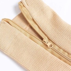 1 Pair Zipper Compression Socks Support Graduated Stockings Mens Women 20-30mmHg